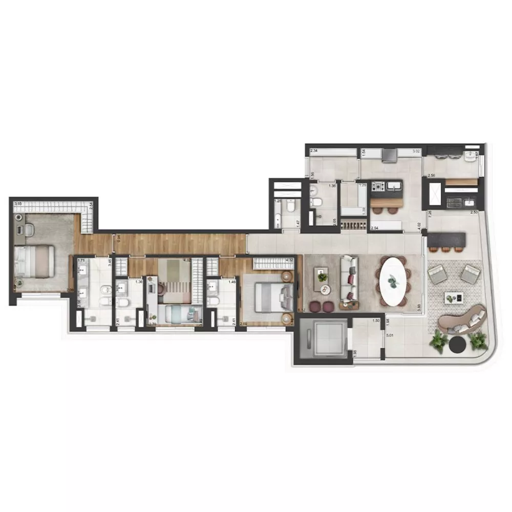 Apartamento, 3 quartos, 173 m² - Foto 47