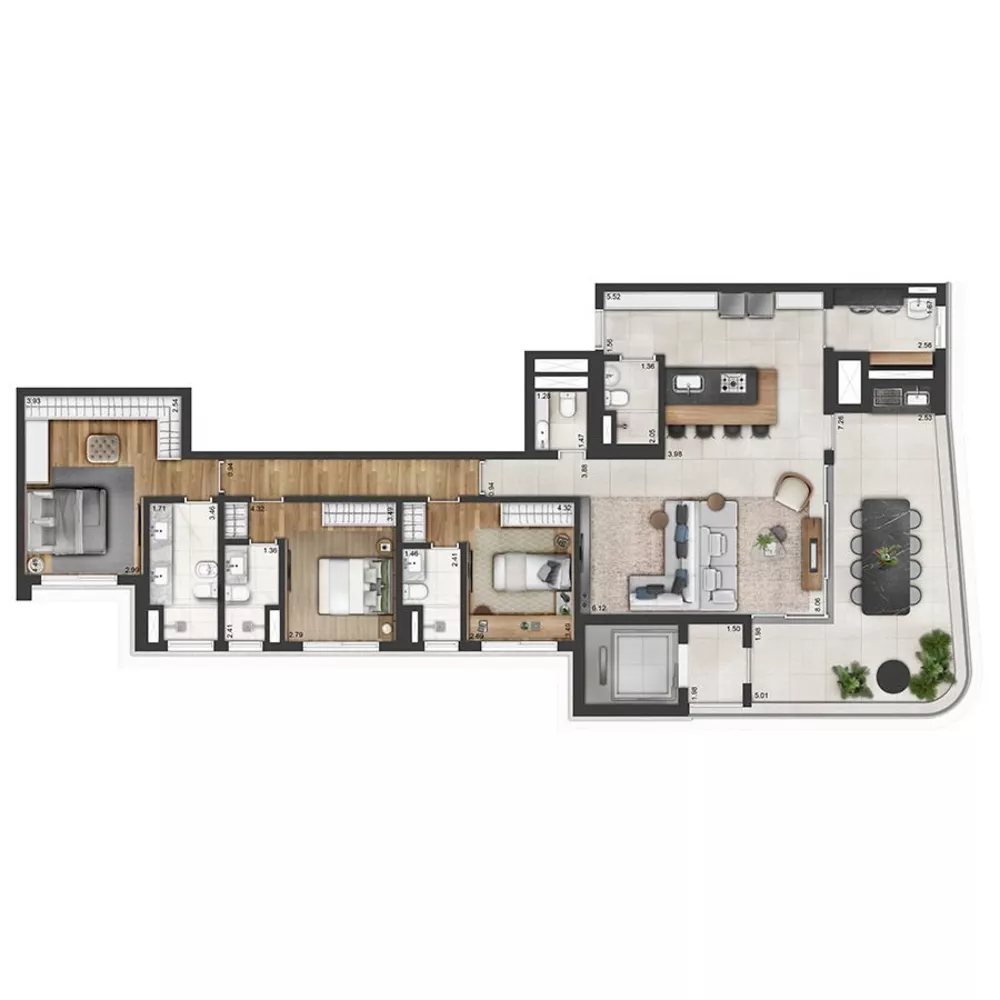 Apartamento, 3 quartos, 173 m² - Foto 52