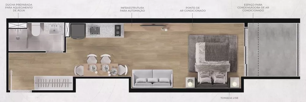 Kitnet-Studio, 42 m² - Foto 3