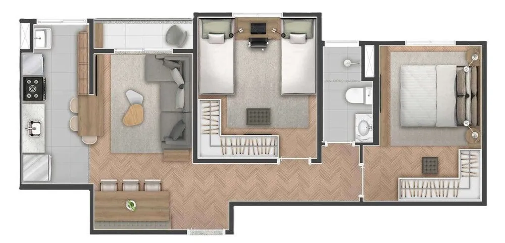 Apartamento, 2 quartos, 51 m² - Foto 1