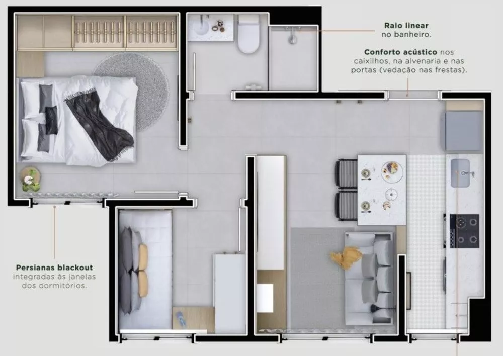 Apartamento à venda com 2 quartos, 35m² - Foto 5