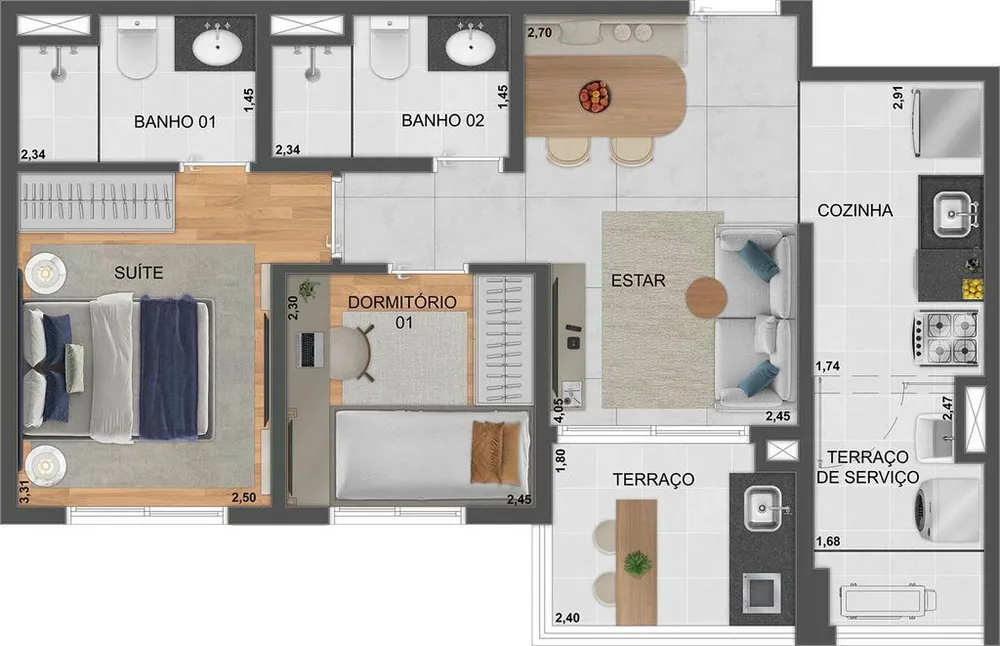 Kitnet-Studio, 26 m² - Foto 12