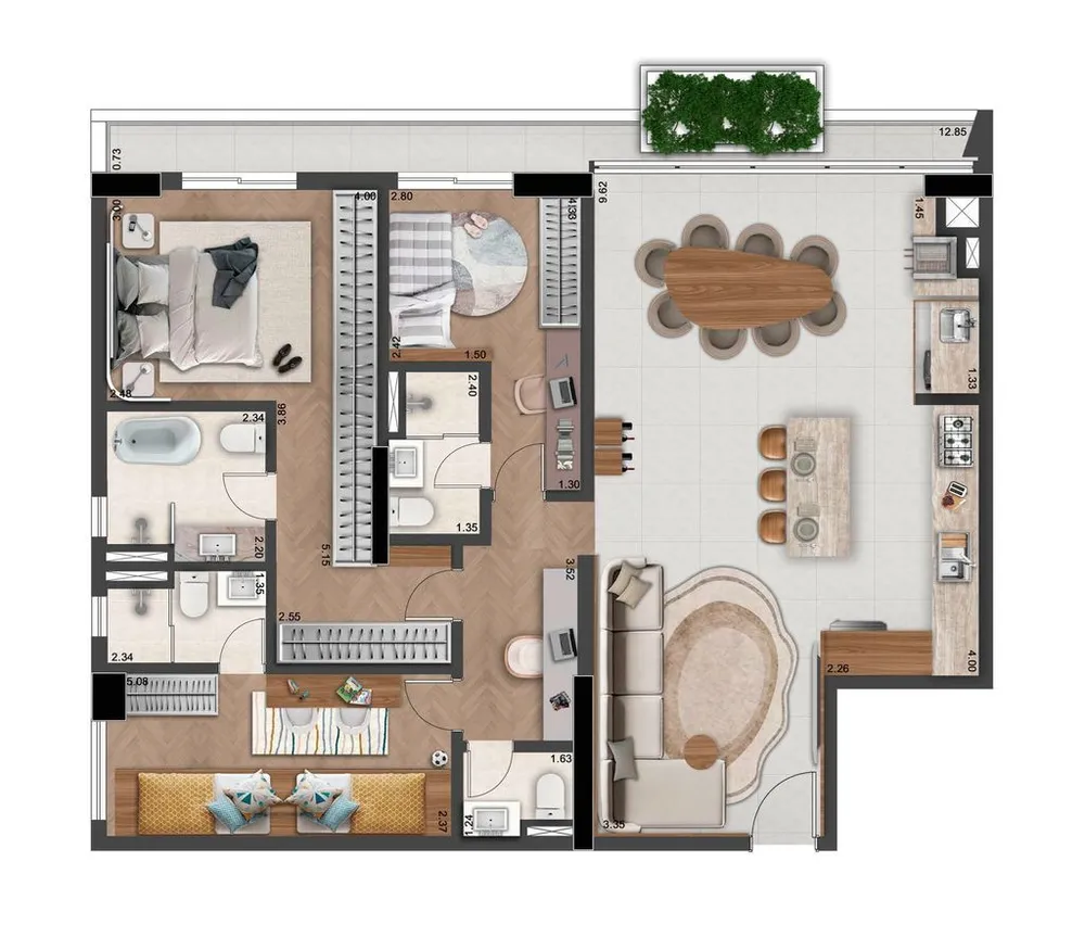Apartamento, 3 quartos, 98 m² - Foto 6