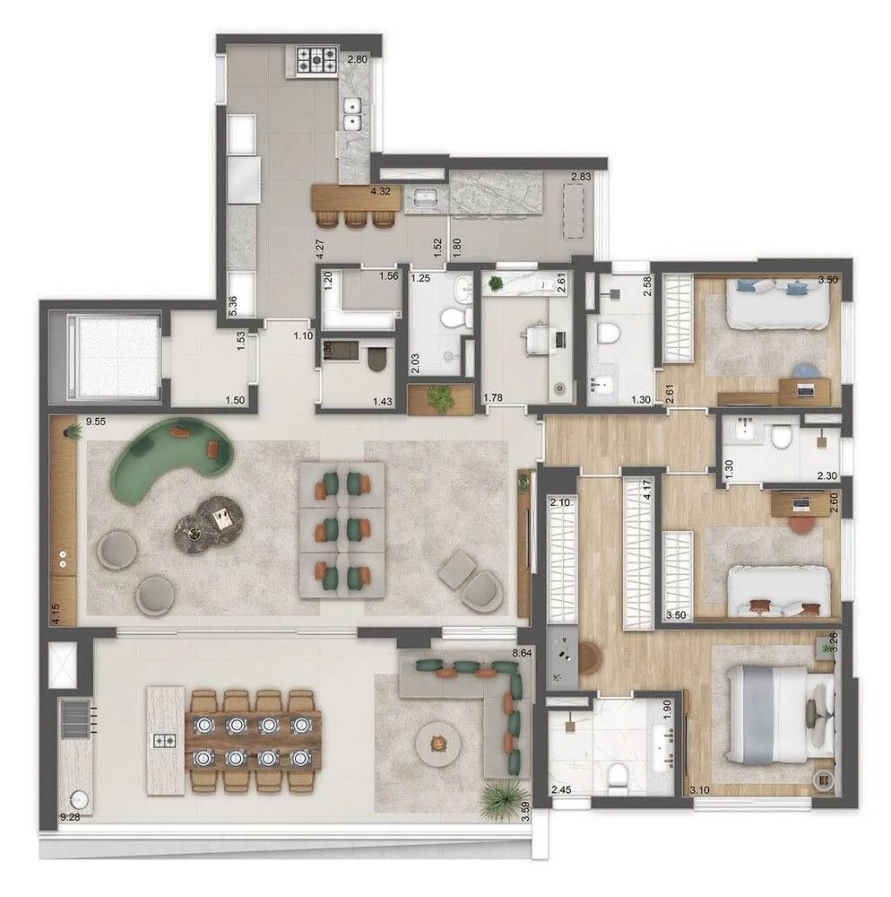 Apartamento, 4 quartos, 165 m² - Foto 1