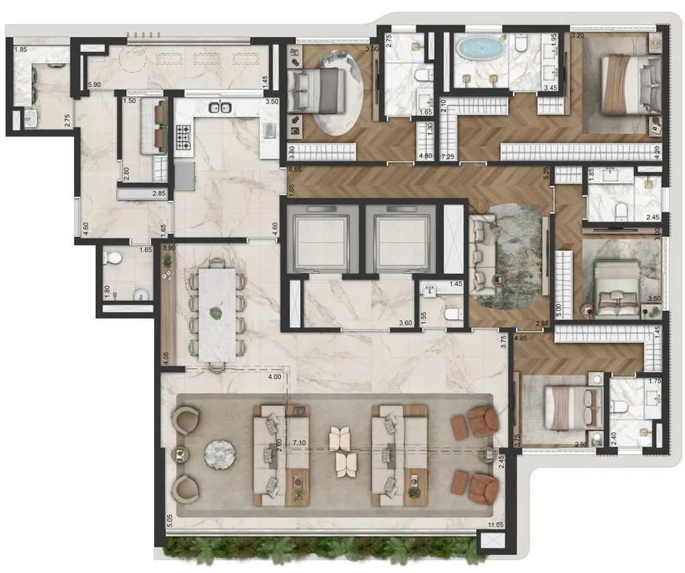 Apartamento, 4 quartos, 283 m² - Foto 6