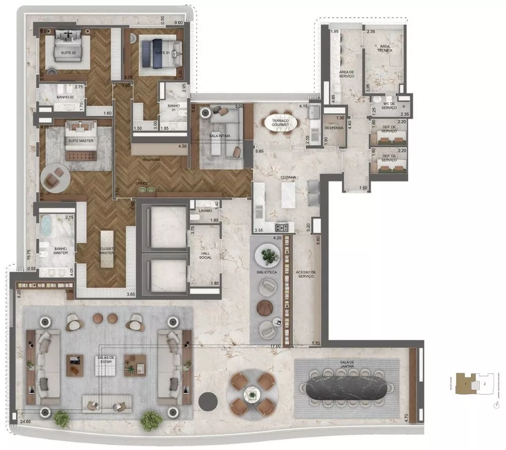 Apartamento à venda com 4 quartos, 464m² - Foto 4