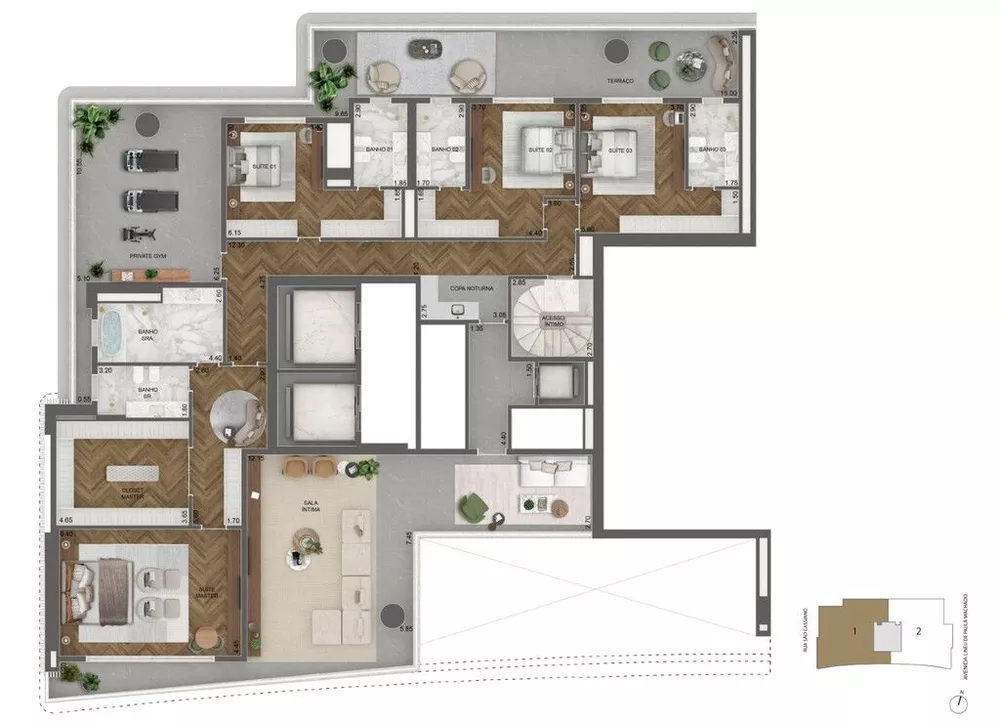 Apartamento à venda com 4 quartos, 464m² - Foto 3