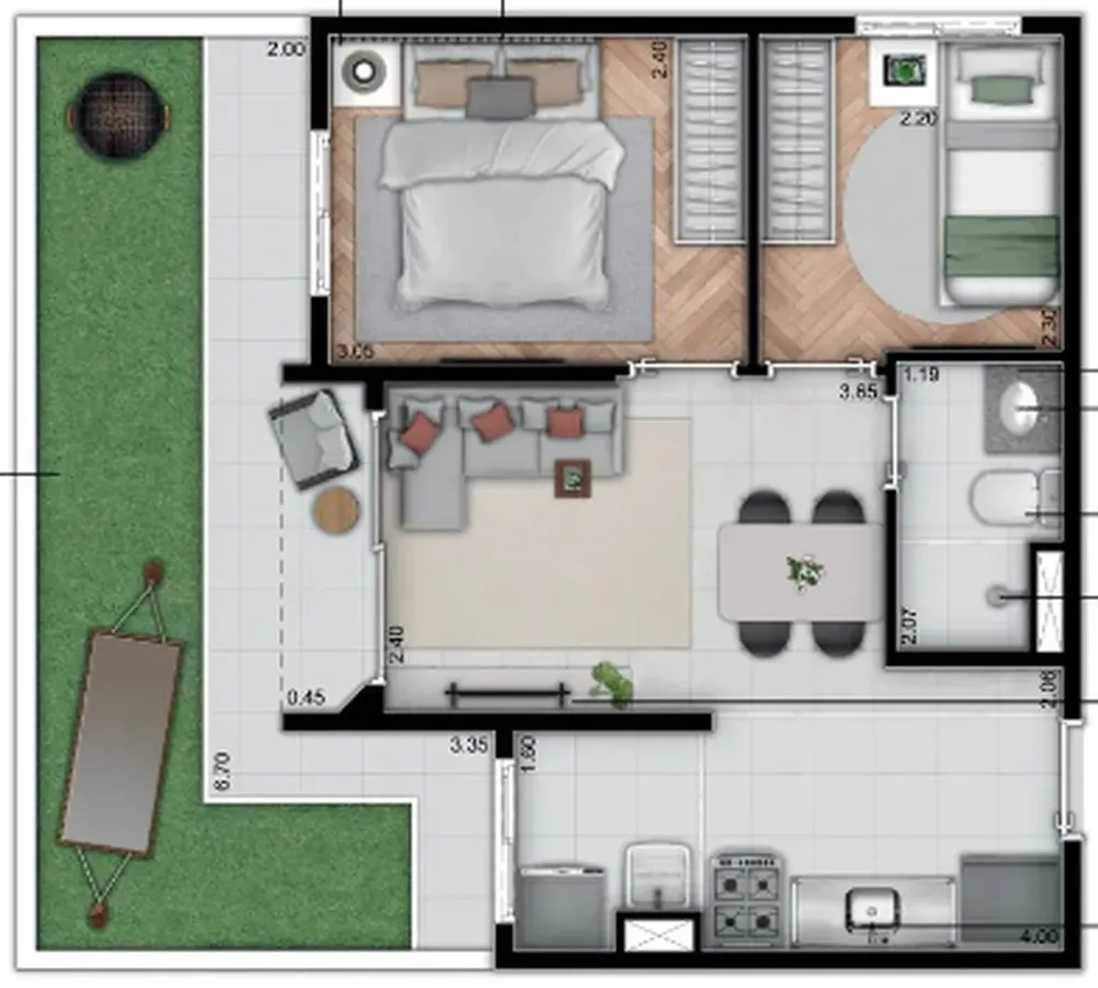 Apartamento, 2 quartos, 37 m² - Foto 8