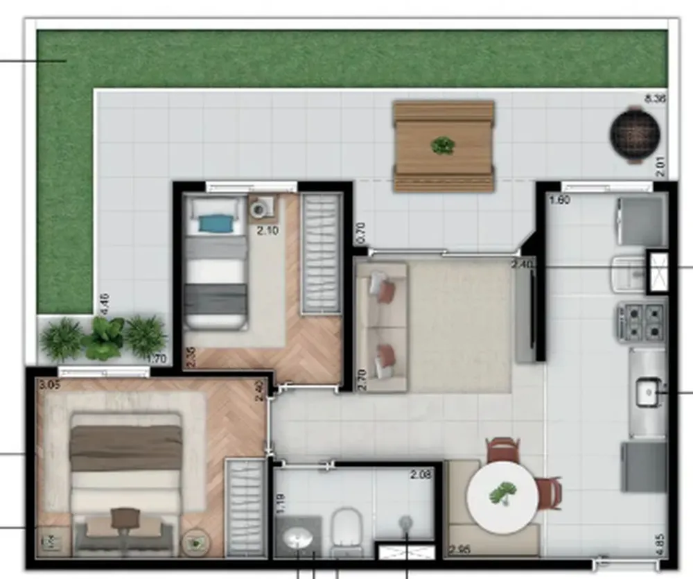 Apartamento, 2 quartos, 37 m² - Foto 7