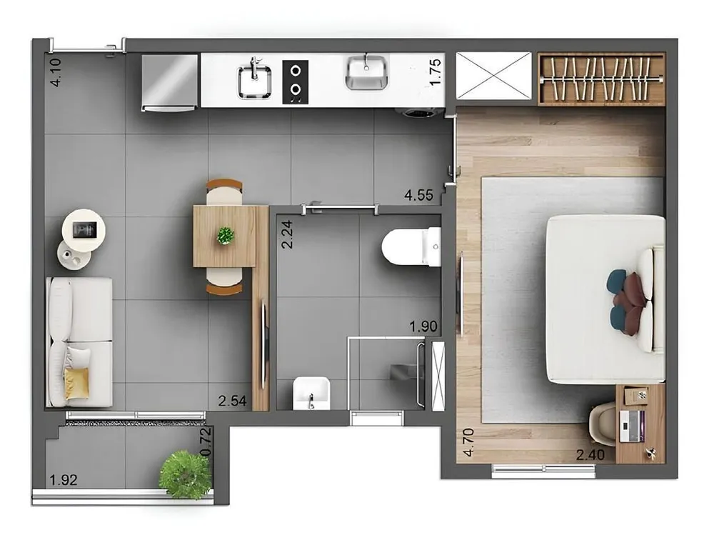 Apartamento, 39 m² - Foto 1