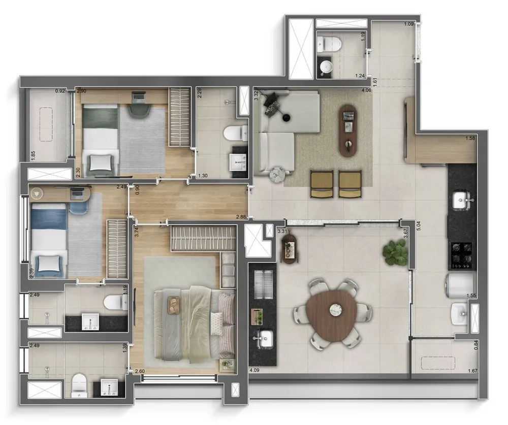Cobertura, 3 quartos, 179 m² - Foto 9