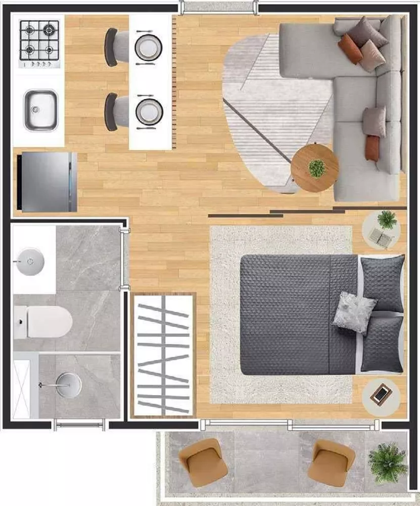 Apartamento à venda com 3 quartos, 53m² - Foto 7