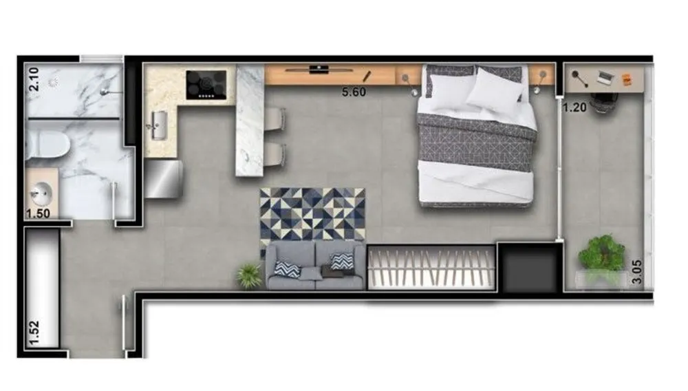 Kitnet-Studio, 29 m² - Foto 6