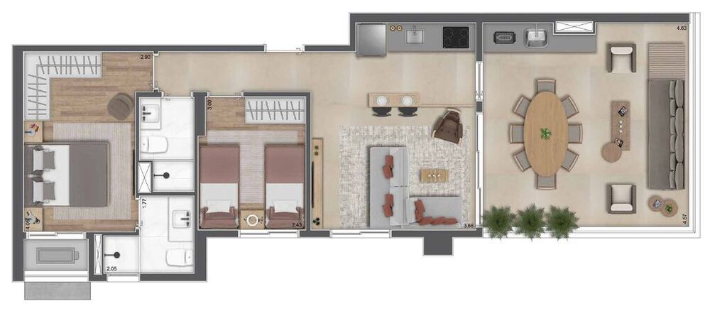 Apartamento, 2 quartos, 57 m² - Foto 14