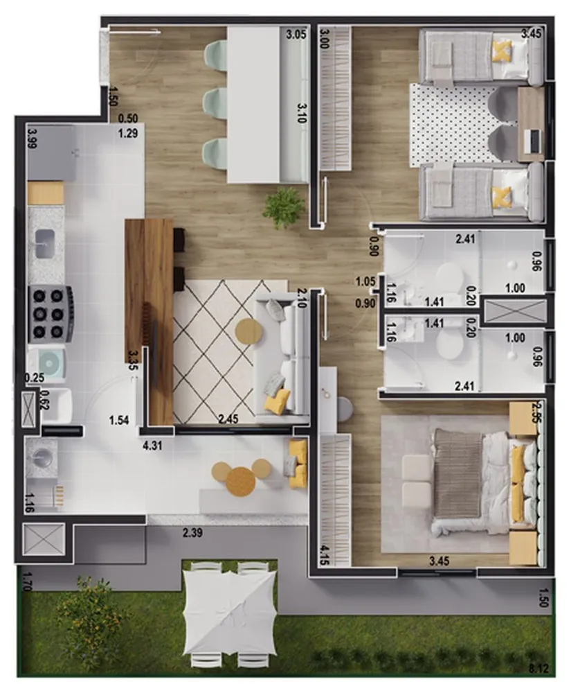 Apartamento, 3 quartos, 82 m² - Foto 12
