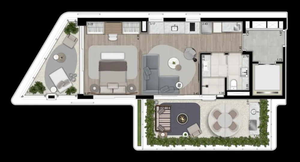 Apartamento, 1 quarto, 82 m² - Foto 1