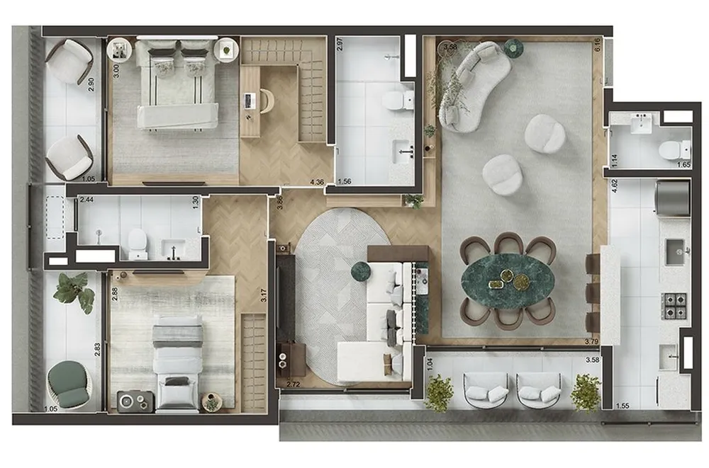 Apartamento, 1 quarto, 125 m² - Foto 7