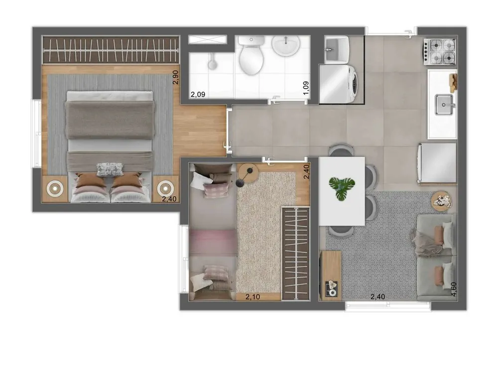 Apartamento, 2 quartos, 32 m² - Foto 12