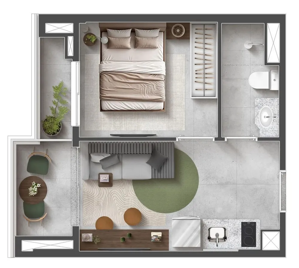 Apartamento, 1 quarto, 49 m² - Foto 3