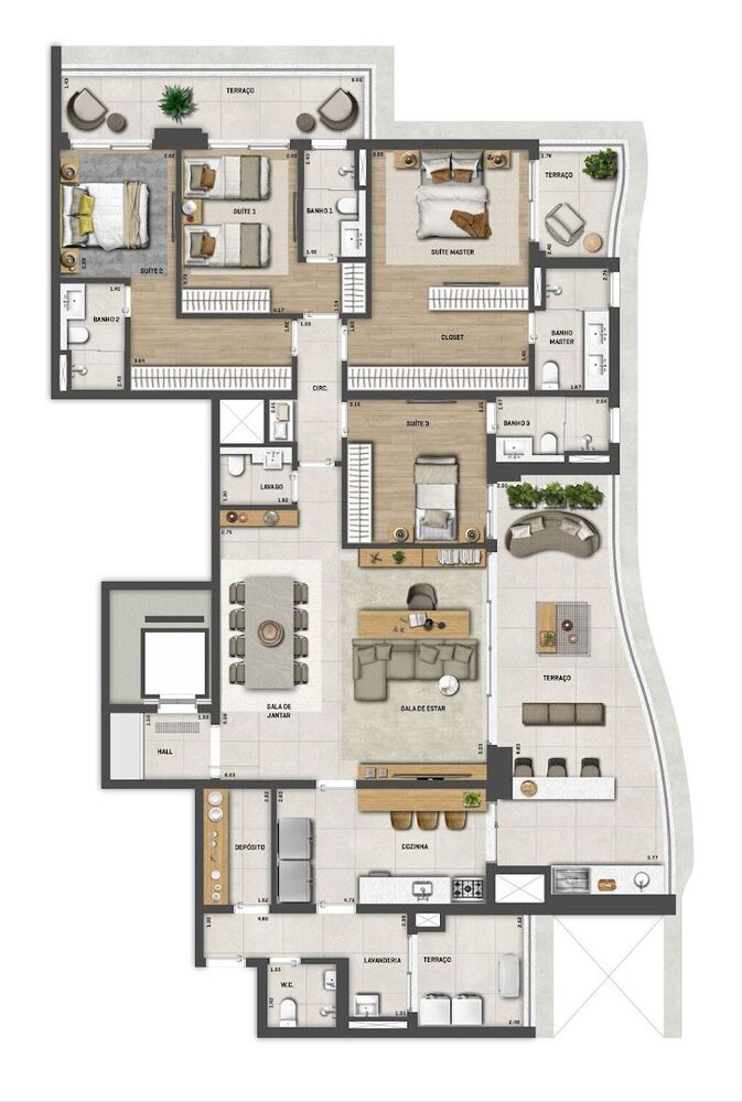 Apartamento, 4 quartos, 222 m² - Foto 12