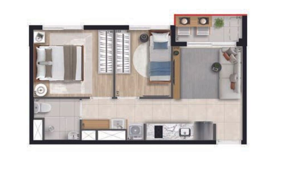Apartamento à venda com 2 quartos, 32m² - Foto 8