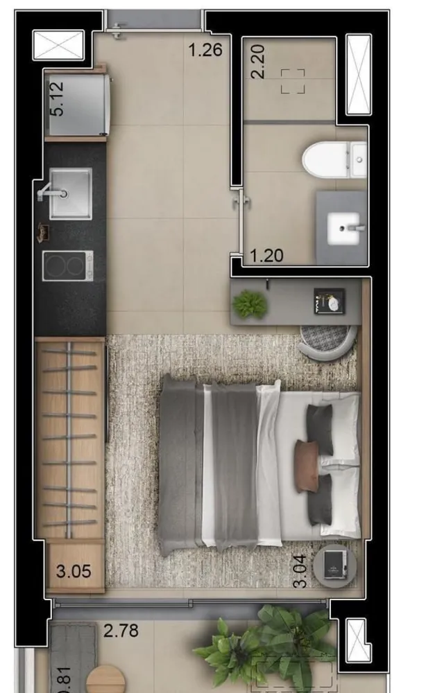 Apartamento, 1 quarto, 31 m² - Foto 5