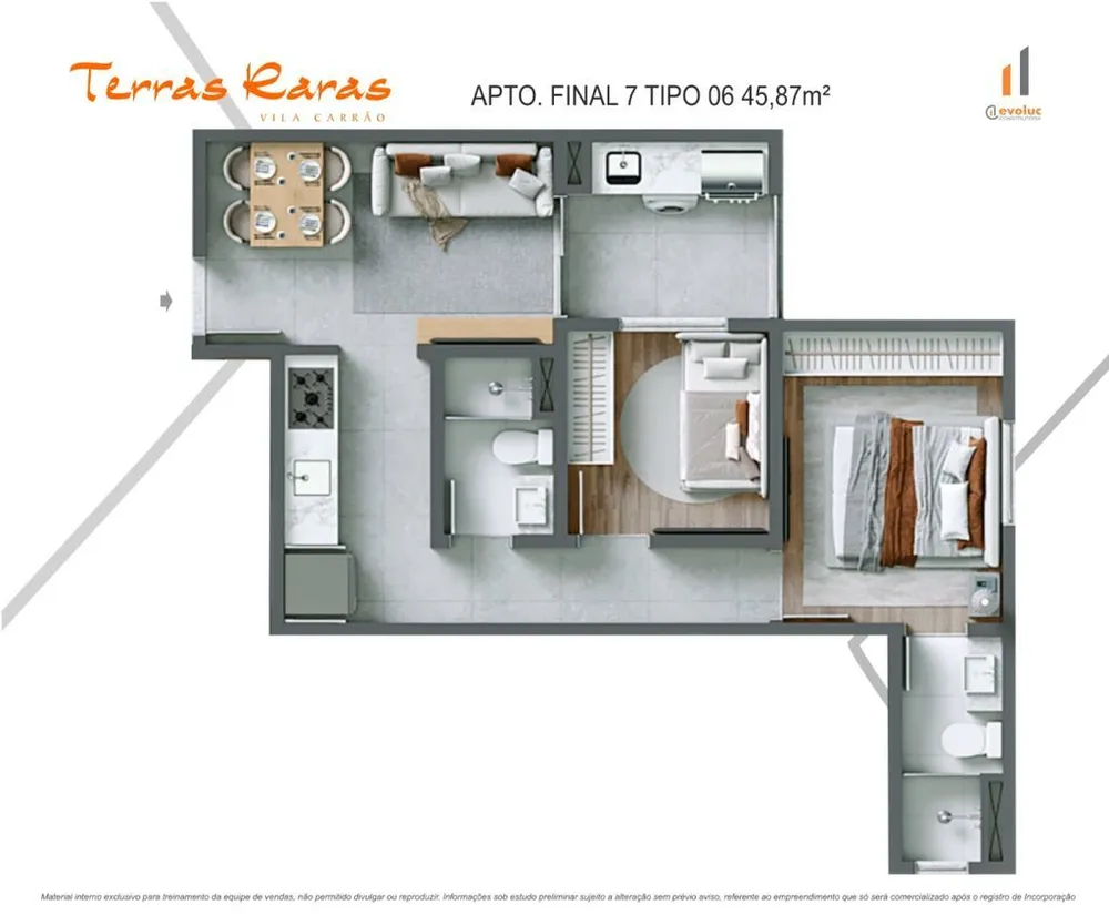 Apartamento, 2 quartos, 50 m² - Foto 4