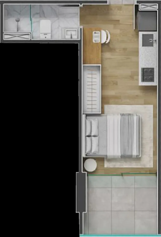 Cobertura, 1 quarto, 63 m² - Foto 10