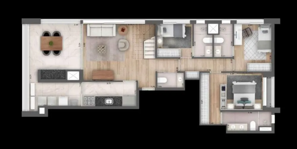 Cobertura, 3 quartos, 211 m² - Foto 8