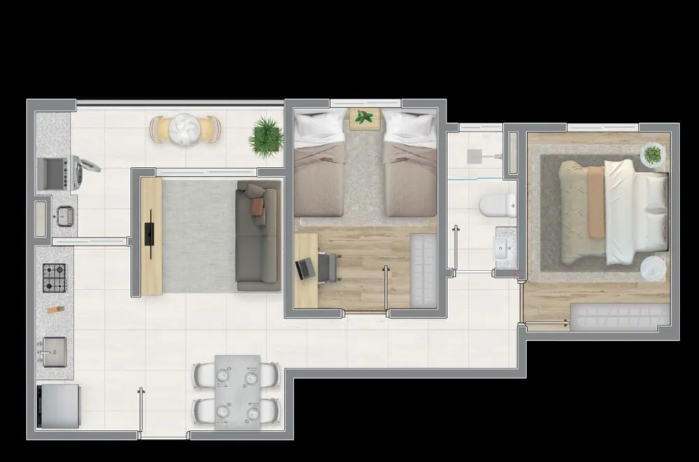 Apartamento, 1 quarto, 56 m² - Foto 7