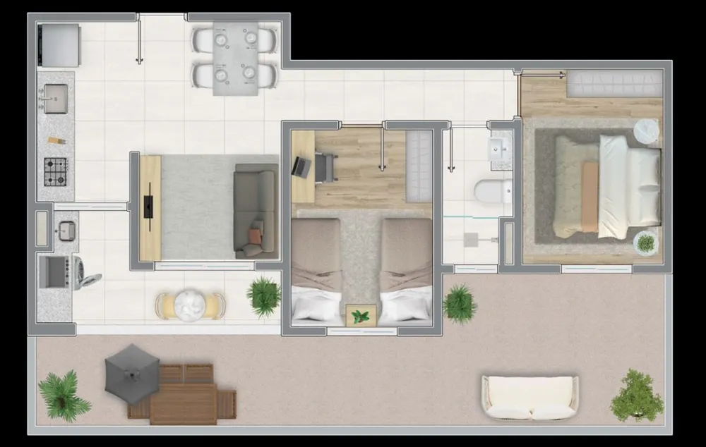 Apartamento, 1 quarto, 56 m² - Foto 6