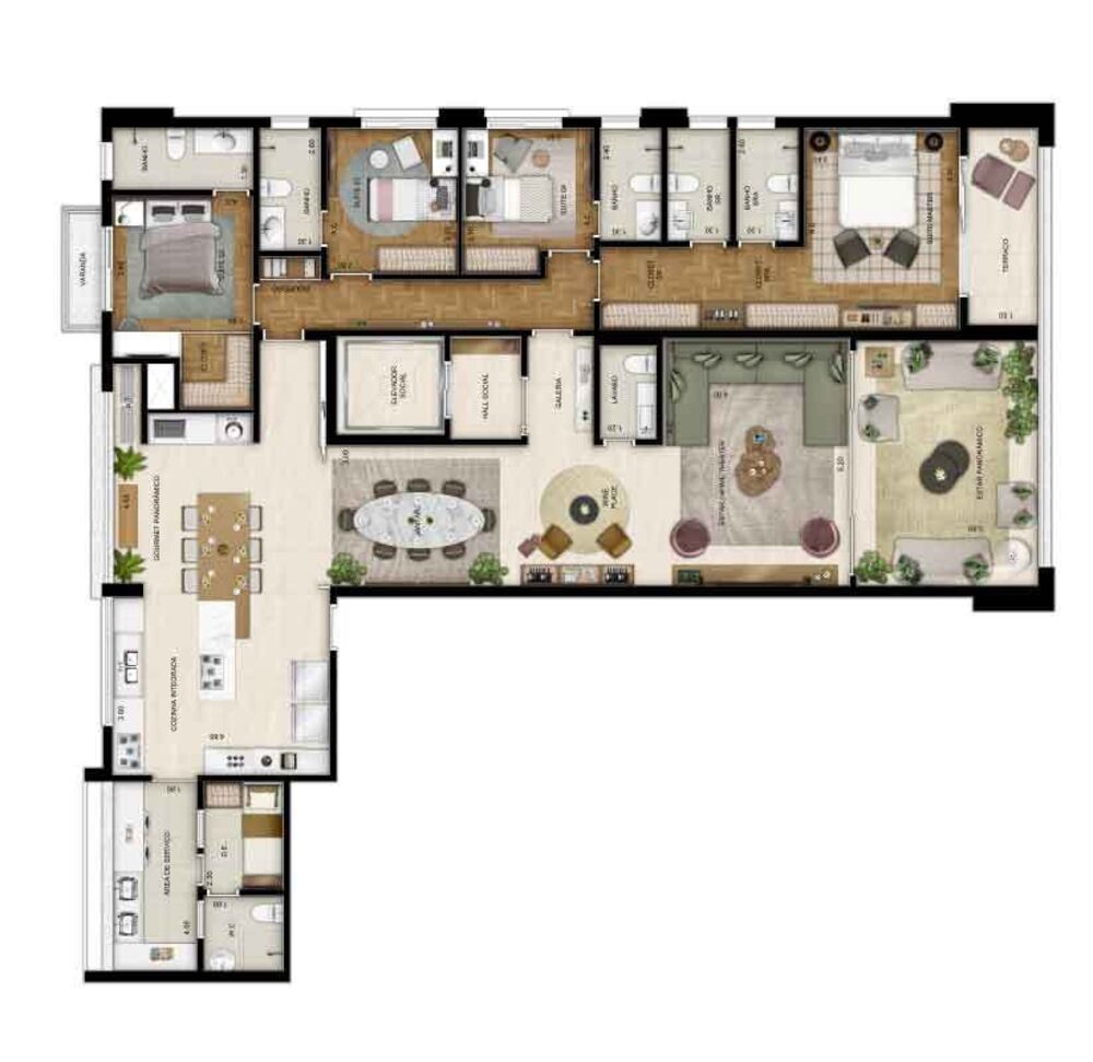 Apartamento à venda com 4 quartos, 233m² - Foto 15