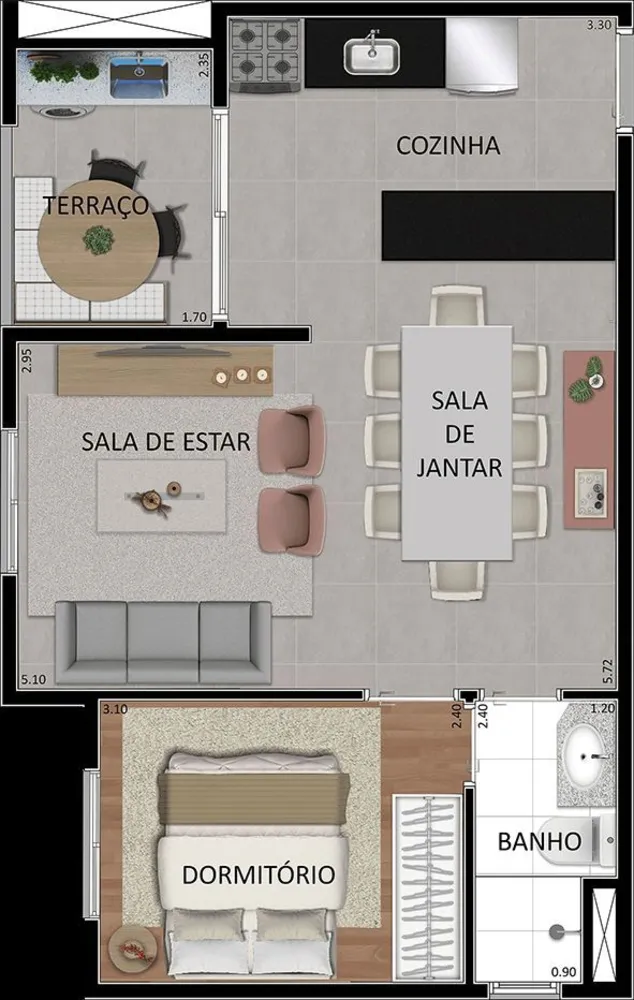 Apartamento, 2 quartos, 43 m² - Foto 7