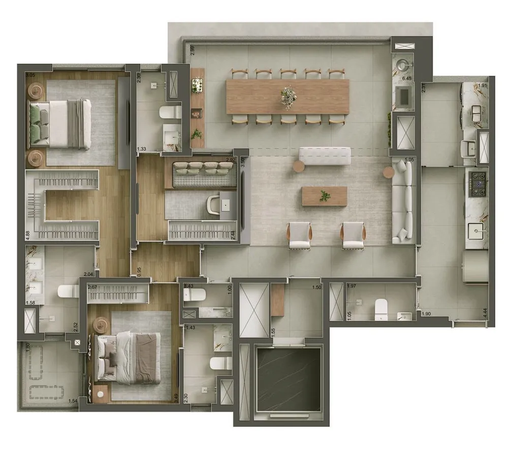 Apartamento, 3 quartos, 122 m² - Foto 11
