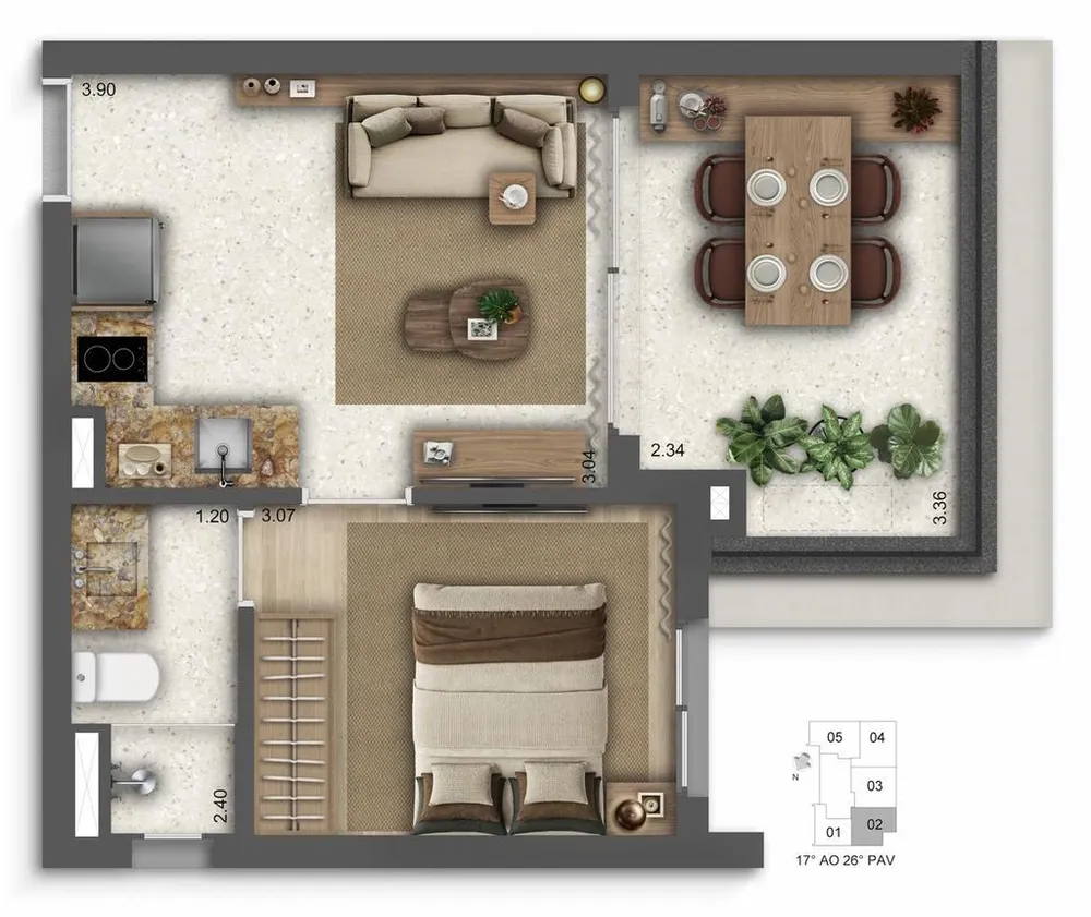 Apartamento, 1 quarto, 50 m² - Foto 4