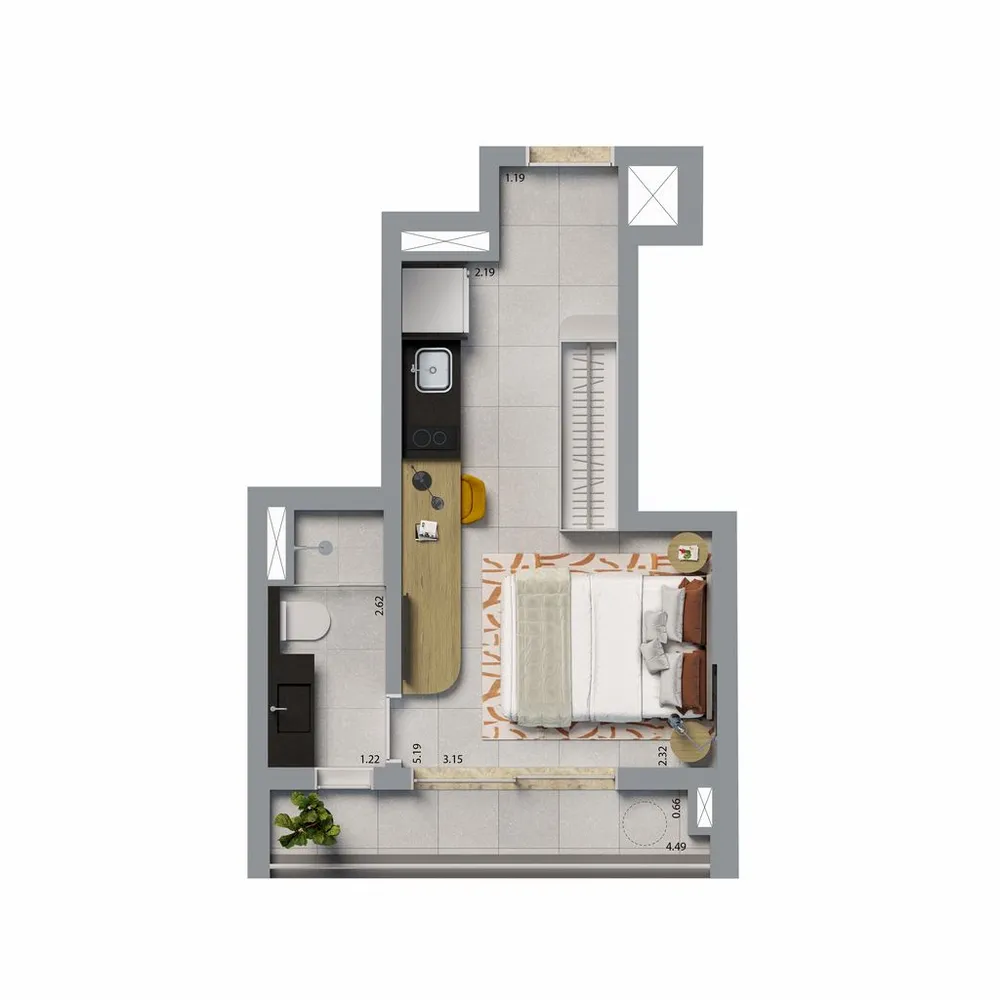 Kitnet-Studio, 21 m² - Foto 5
