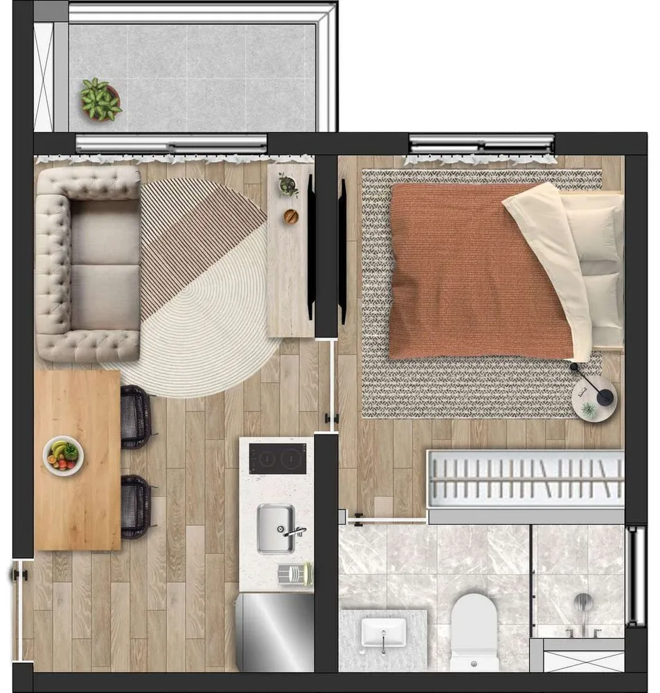 Kitnet-Studio, 21 m² - Foto 8