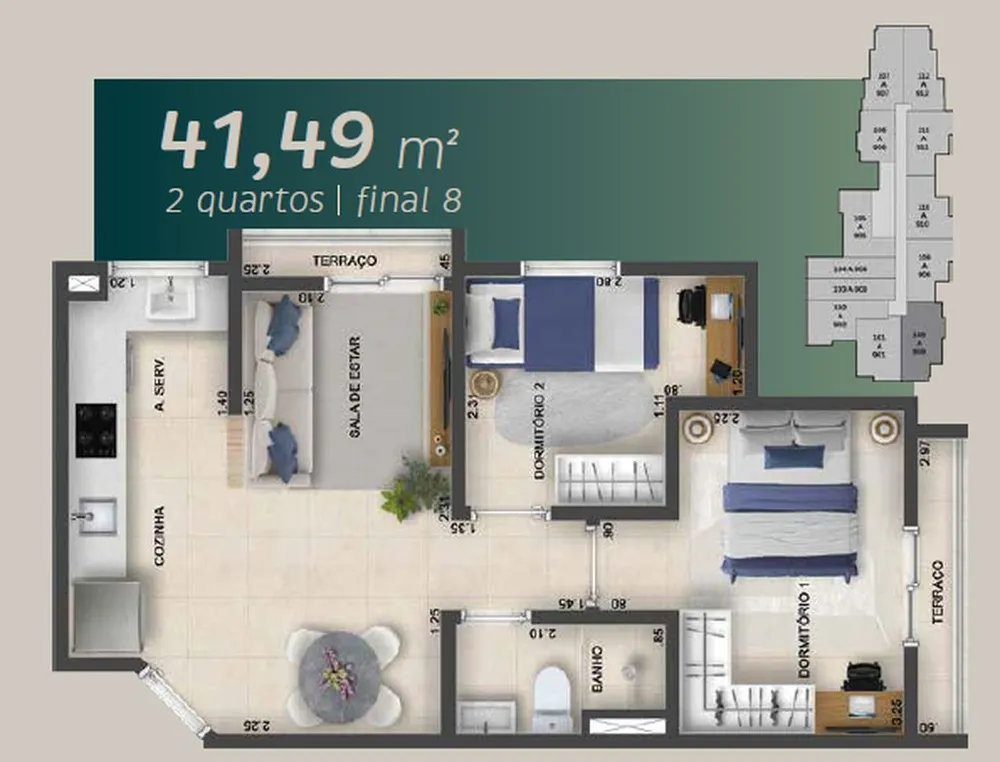 Apartamento, 2 quartos, 99 m² - Foto 3