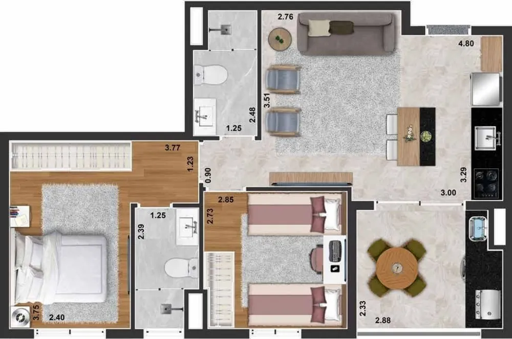 Apartamento, 3 quartos, 65 m² - Foto 8