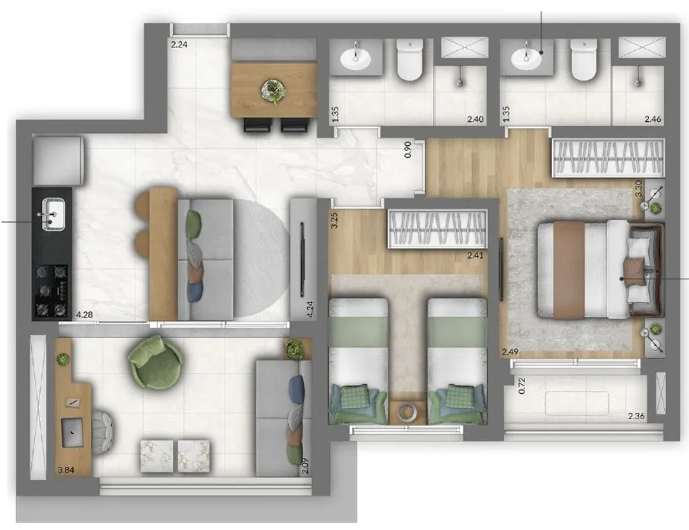 Apartamento, 2 quartos, 88 m² - Foto 7