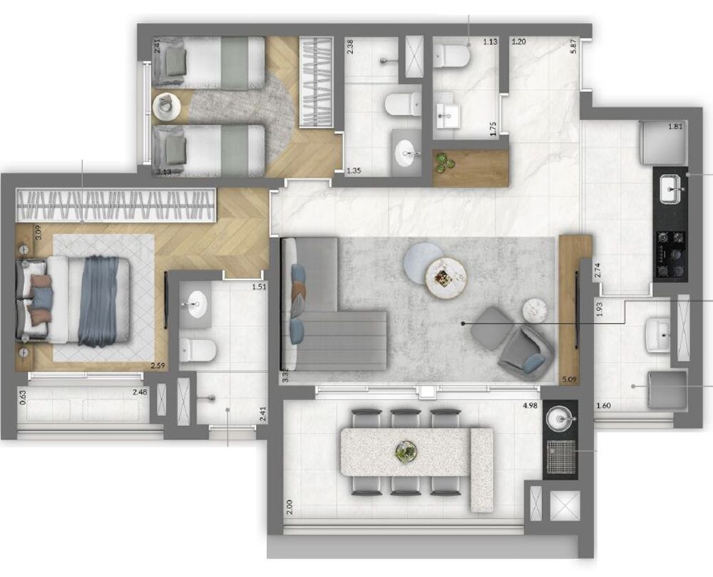 Apartamento, 2 quartos, 88 m² - Foto 6