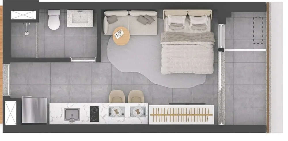 Apartamento, 1 quarto, 36 m² - Foto 5