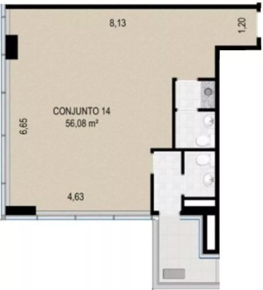 Conjunto Comercial-Sala à venda, 56m² - Foto 1