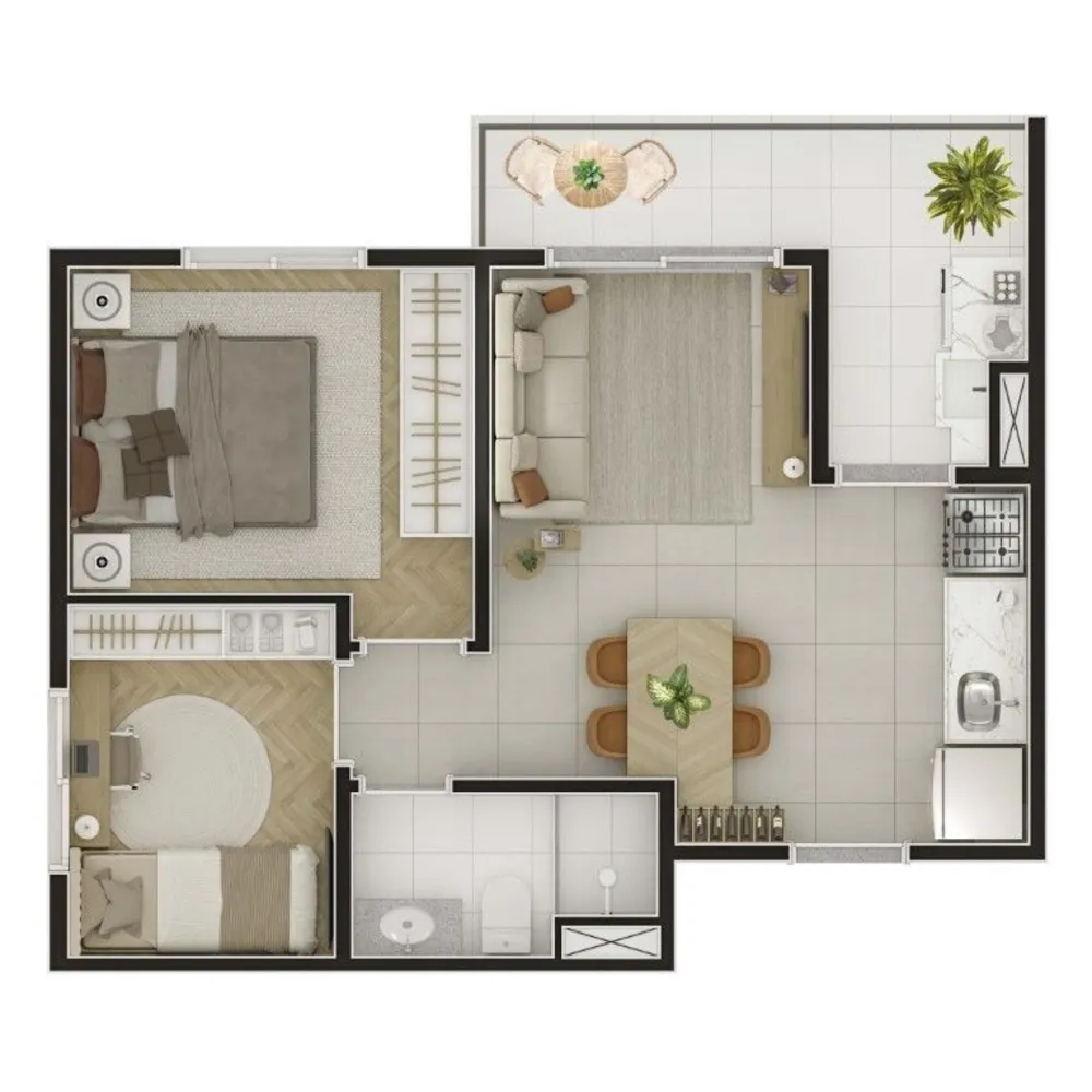 Apartamento, 2 quartos, 36 m² - Foto 9