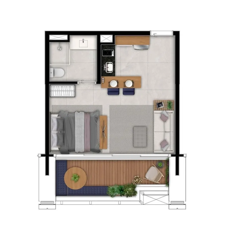Kitnet-Studio, 34 m² - Foto 25