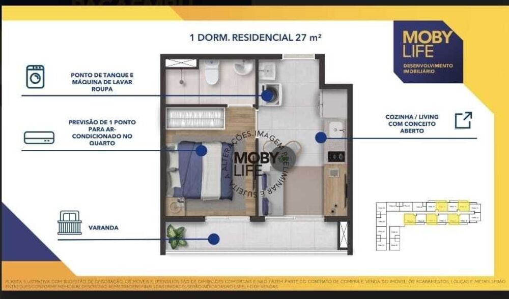 Apartamento, 2 quartos, 31 m² - Foto 1