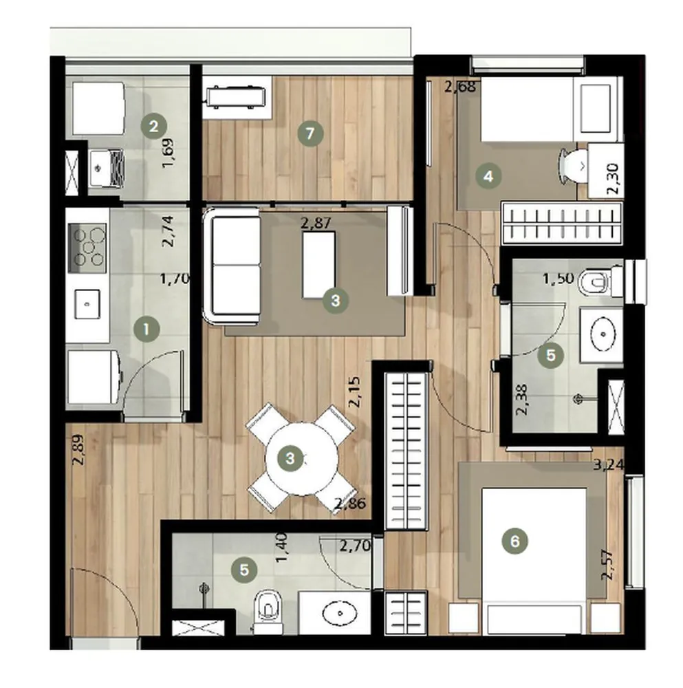 Apartamento, 2 quartos, 60 m² - Foto 10
