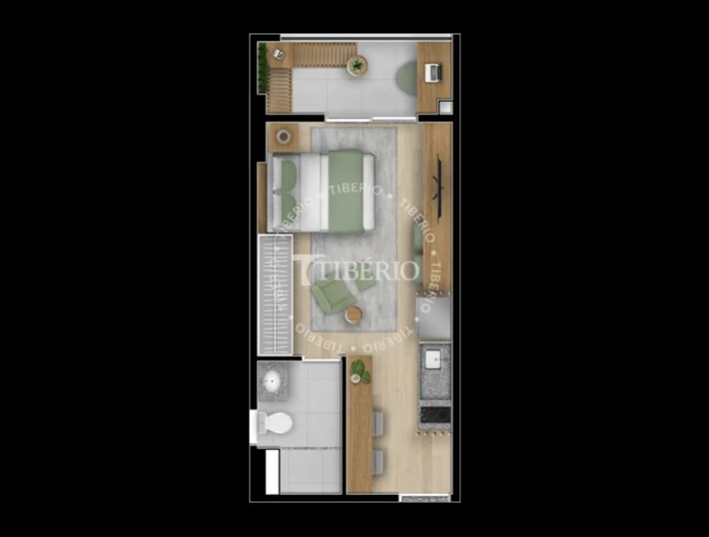 Kitnet-Studio, 27 m² - Foto 1