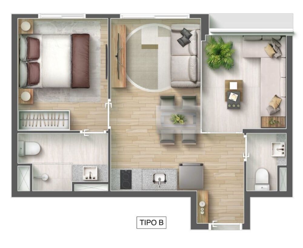 Apartamento, 1 quarto, 37 m² - Foto 6