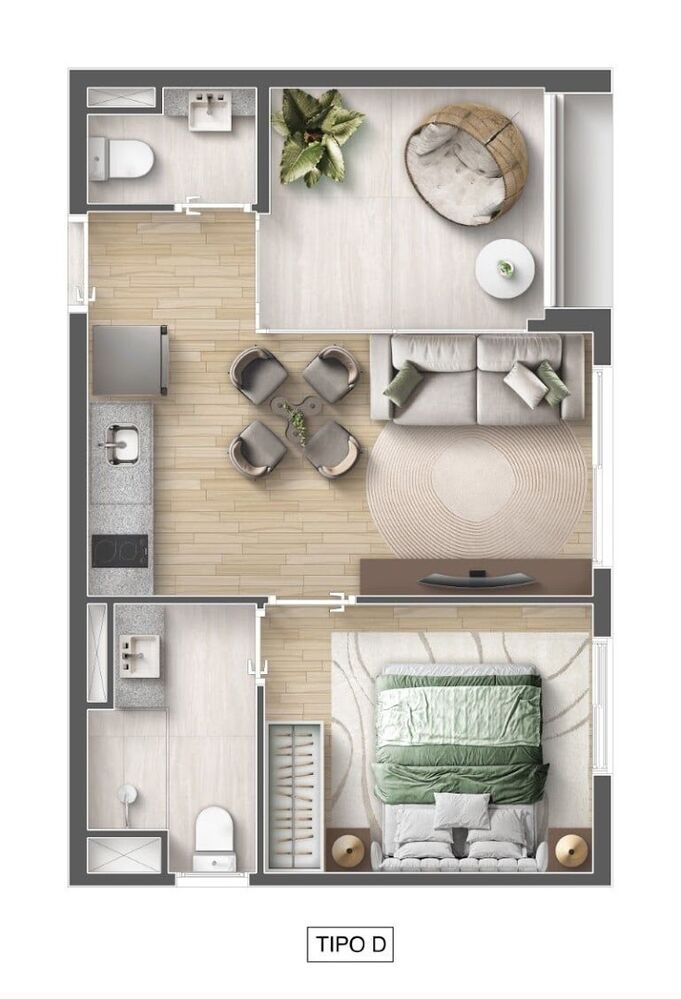 Apartamento, 1 quarto, 37 m² - Foto 7